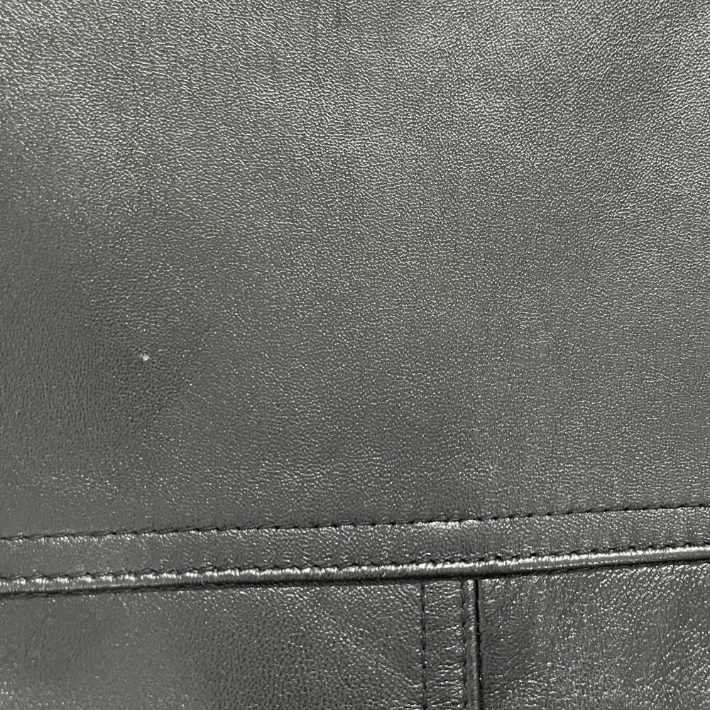 Jamie Sadock Black Leather and Leopard Faux Fur Reversible Zip up Vest Medium - Picture 12 of 16